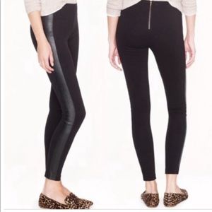 J. Crew Pixie pant 4R with leather side stripe